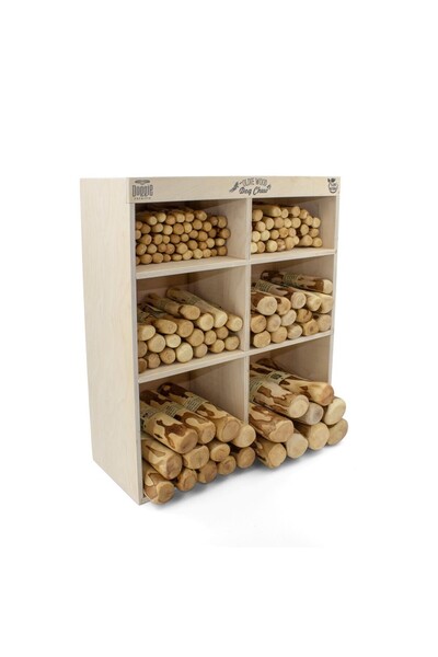 Doggie حامل لعبة مضغ طبيعي على شكل شجرة الزيتون