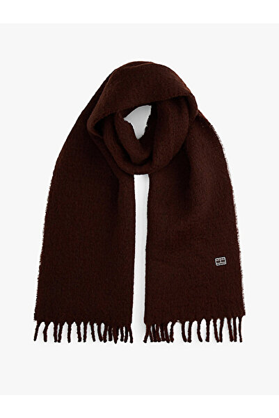 Tommy Hilfiger Heritage Wool Blend Logo Plaque Scarf