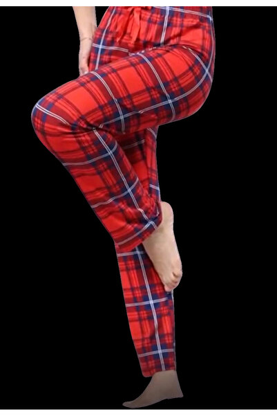 Budi Pajama Bottoms Modal Ring Viscose Fabric-Plaid Patterned