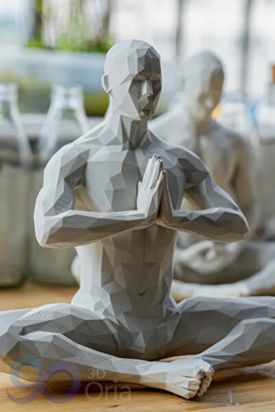 3DOria Yoga Yapan Adam Heykel Serisi No: 3 & Art Biblo & Huzur Ve Sakinliğin ...