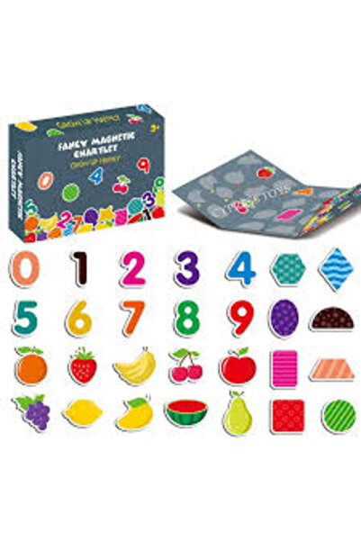 Krista Joc de puzzle magnetic cu fructe și numere Fancy Chartlet
