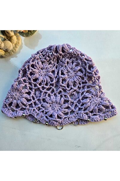 BohemCRAFTCK Bohem Dantel Çiçekli Bere