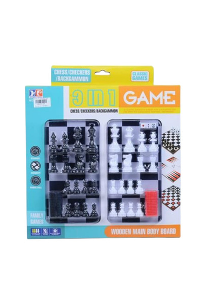 Krista 3 in 1 game Chess, Backgammon and Checkers