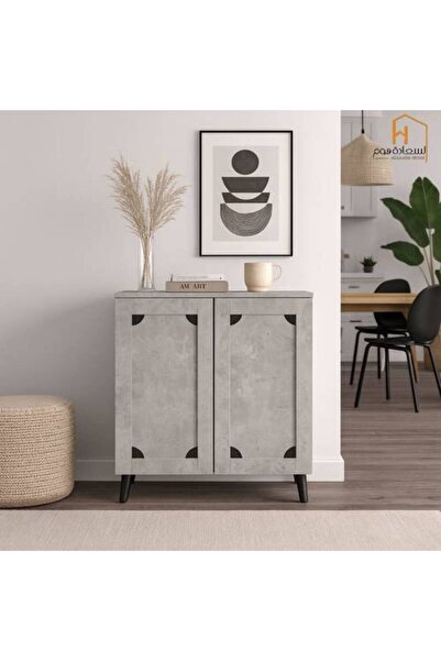 Al Saada Home Multi-use Shoe Cabinet - 90*80 - Gray