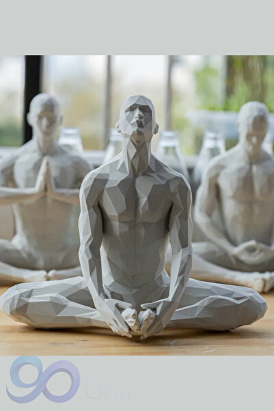 3DOria Yoga Yapan Adam Heykel Serisi No: 4 & Art Biblo & Huzur Ve Sakinliğin ...