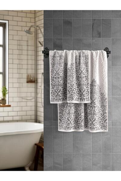 Karna Home Jacquard Towel Set'Karna Premium' Grande Towel Set 50X90 - 70X140 cm