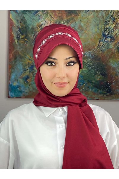 BUTİKAMBAR Pălărie cu model de șarpe, perlată, din șamoa.