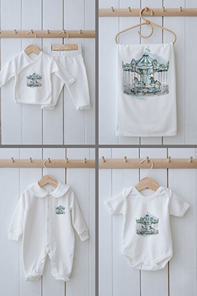 Tuğba Kuğu Organic 11-Piece Hospital Release - Royal Series - Blue Carousel