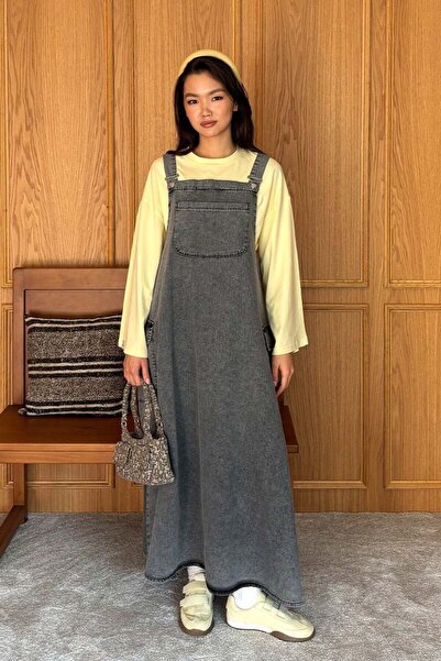 Ceylan Otantik Anthracite Skirted Salopet