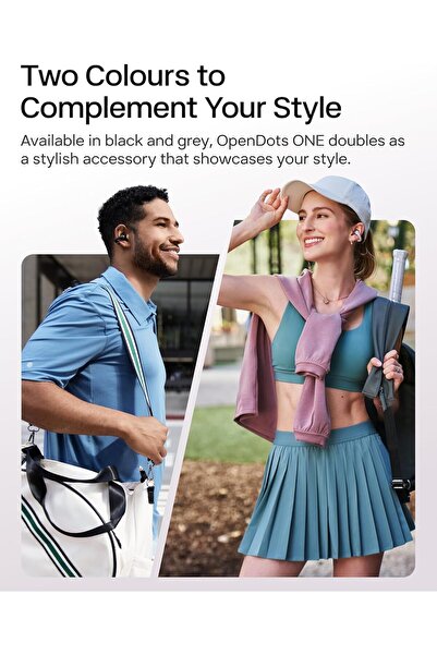 Shokz OpenDots ONE Open-Ear Headphones – Dolby Audio, 40 hr Playtime, Bluetooth 5.4, IP54, Black