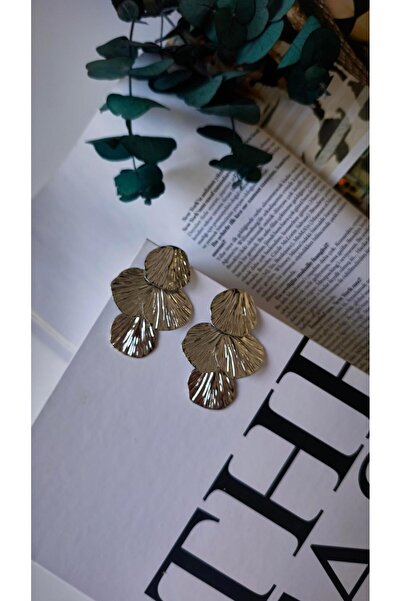 VOBEEYKU Special Series Serrated Plate Leaf Dangle Earrings