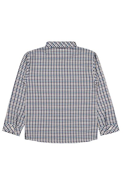 Pierre Cardin Plaid Shirt for Ages 6-9 - Navy Blue 8-9 Years