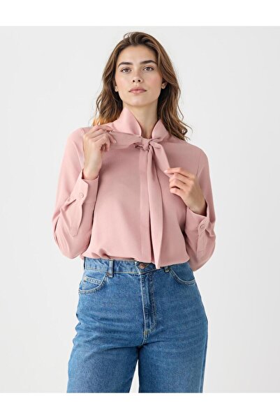 Jimmy Key Pink Straight Cut Halter Neck Woven Shirt