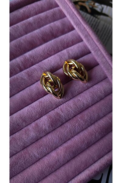 VOBEEYKU Special series interlocking chain earrings