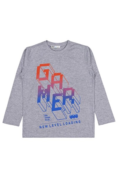 Civil Boys Gamer Baskılı 6-9 Yaş Sweatshirt - Gri 8-9 Yaş