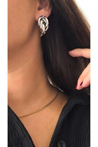 VOBEEYKU Special series interlocking chain earrings