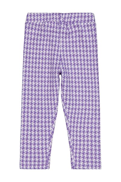 Civil Girls Houndstooth Pattern 2-5 Years Old Leggings - Lilac 5-6 Years Old