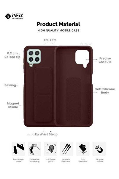 ineix 3 In 1 Magnetic Hand Grip Holder Case For Samsung Galaxy A22 4G