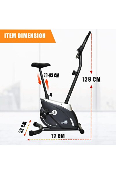 SKY LAND Indoor Magnetic Spin Bike EM-1555, Digital Monitor, Adjustable Resistance, Compact