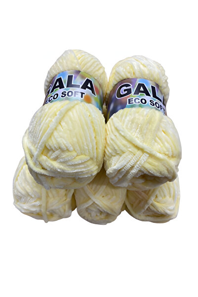 Gala Еко мека кадифена прежда за плетене, комплект от 5 броя, 500 г