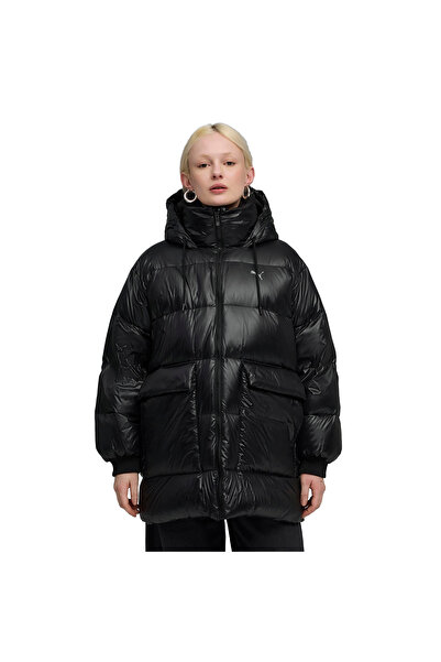 Puma Style Hooded Down Kadın Siyah Günlük Stil Mont 68838901