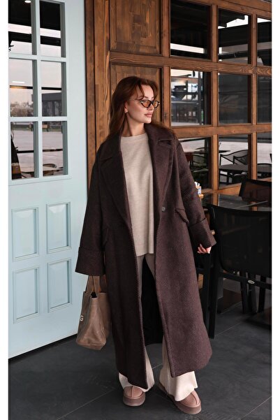 BAŞARAN Παλτό Bitter Brown Duncan Long Cashmere