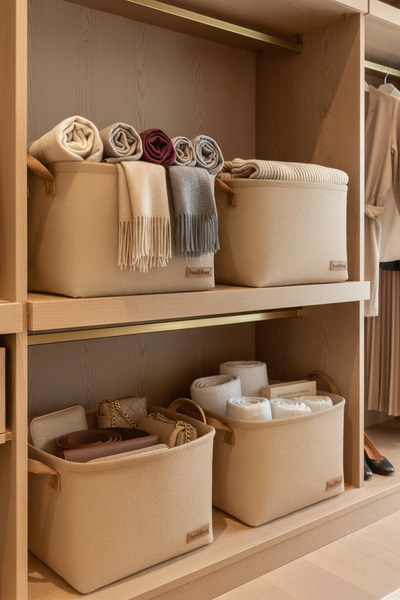 PH Prendi Home 4`lü Büyük Boy Dolap İçi Çamaşır Çocuk Odası Oyuncak Düzenleyi...