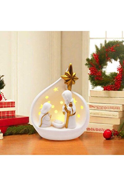 HOFF Χριστουγεννιάτικη διακόσμηση Holly, Hoff, 1 LED, ζεστό φως, Υ 13 cm, με ...