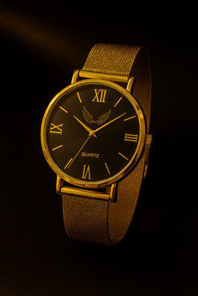 AndraRose Styles Ceas Barbatesc Premium - Black & Gold Classic Edition