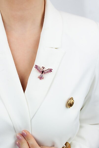 Liveyn Design Zirkon Taşlı Anka Figür Broş