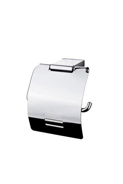 MegaVitrin Tema Eva Series Toilet Paper Holder with Lid |   Stainless Chrome ...