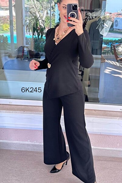 İnce Topuk Scuba Crepe Buckle Set 6K245