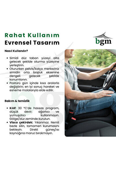 bgm Orthopedic Open-Ended Sitting Ring with Hard Sponge Support – Washable Cover, Hard Structure Orthopedic Pillow