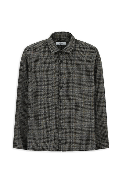 Kiğılı Long Sleeve Oversize Cotton Plaid Shirt