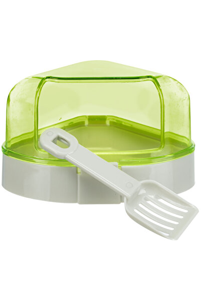 Trixie Litieră de colț cu acoperiș pentru hamsteri, plastic, 14x8x11/11 cm, diverse culori