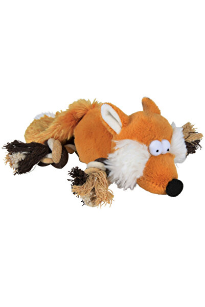 Trixie Dog Toy, Fox with Rope, Plush, With Sound, 34 cm, 35919