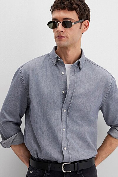 Mavi Erkek Uzun Kol Gömlek