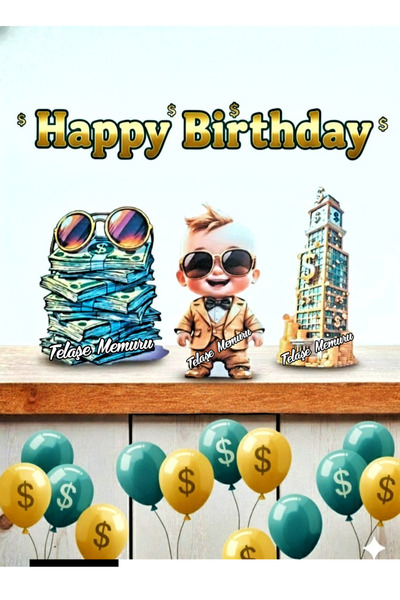 telaşe memuru مجموعة لوحات طاولة للأطفال (3 قطع) لتزيين حفلات أعياد الميلاد و...