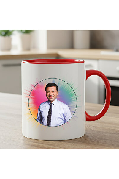ZERYA Selahattin Demirtaş Designed Red Colored Mug - Selahattin Demirtaş Red Classic Mug