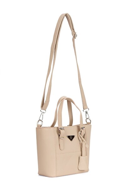Newish Polo Women's Fabric Long Strap Hand and Shoulder Bag – Beige