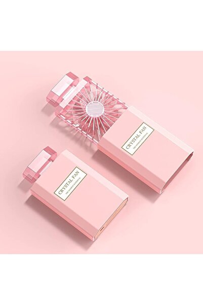 Arabest Quiet Retractable Portable Mini Personal Handheld Fan 3 Speed Modes for Ladies (Pink)