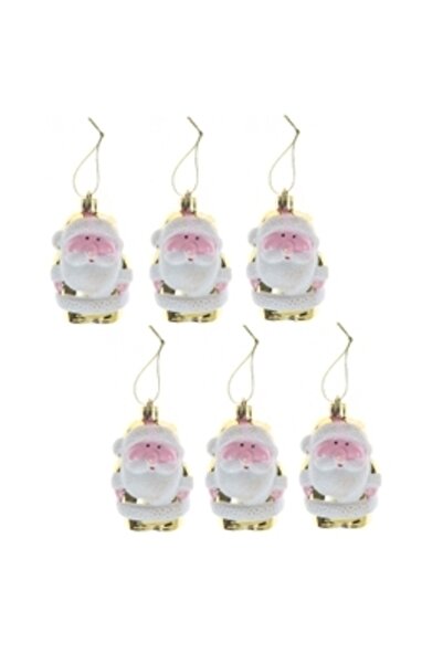 SHOPIENS Christmas decoration stocking, white & silver, SDJ202416W, 10.5x15.5x2 cm