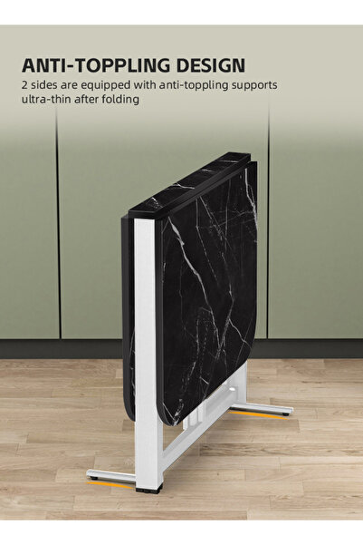 Ammar Space Folding Dining Table Multifunctional Kitchen Table in 3 Forms Dining Table Extension Space Saving