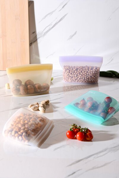 Le murano Lush Air Tight Ziplock Silicone Storage Bag 500 ml | Purple