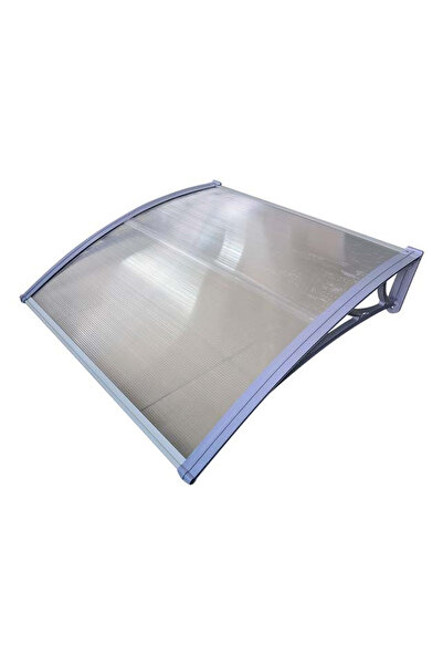 MAPROFI Door canopy 120x120cm awning shelter roof Grey-Transparent