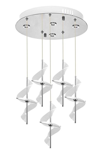 Eray Aydınlatma 8270-4+1 5li Krom Sarkıt Led Avize