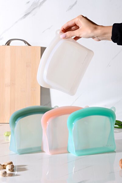 Le murano Sheer Air Tight Ziplock Silicone Storage Bag 600 ml | Transparent