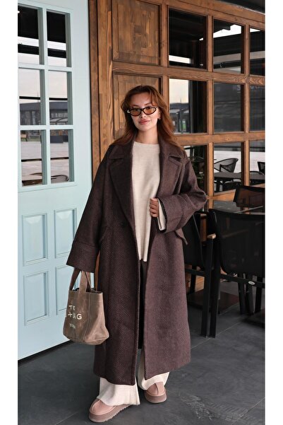 BAŞARAN Παλτό Bitter Brown Duncan Long Cashmere
