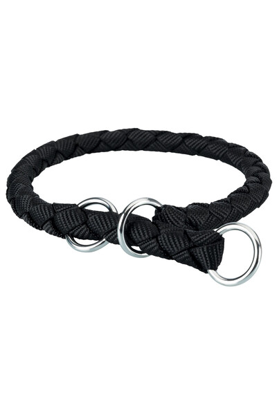 Trixie Cavo Rope Semi-Slip Collar, M 39-45 cm / 12 mm, Black