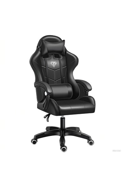 MINOMAC كرسي ألعاب، كرسي ألعاب فيديو مع مسند للقدمين ودعم قطني للتدليك، كرسي ...